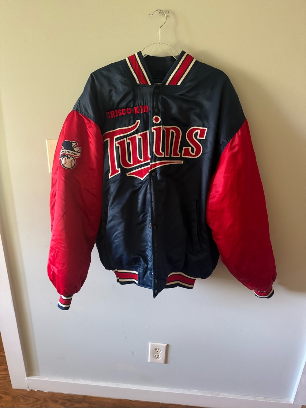 Vintage Twins Starter Navy & Red Kids Jacket- The Crisco Kid